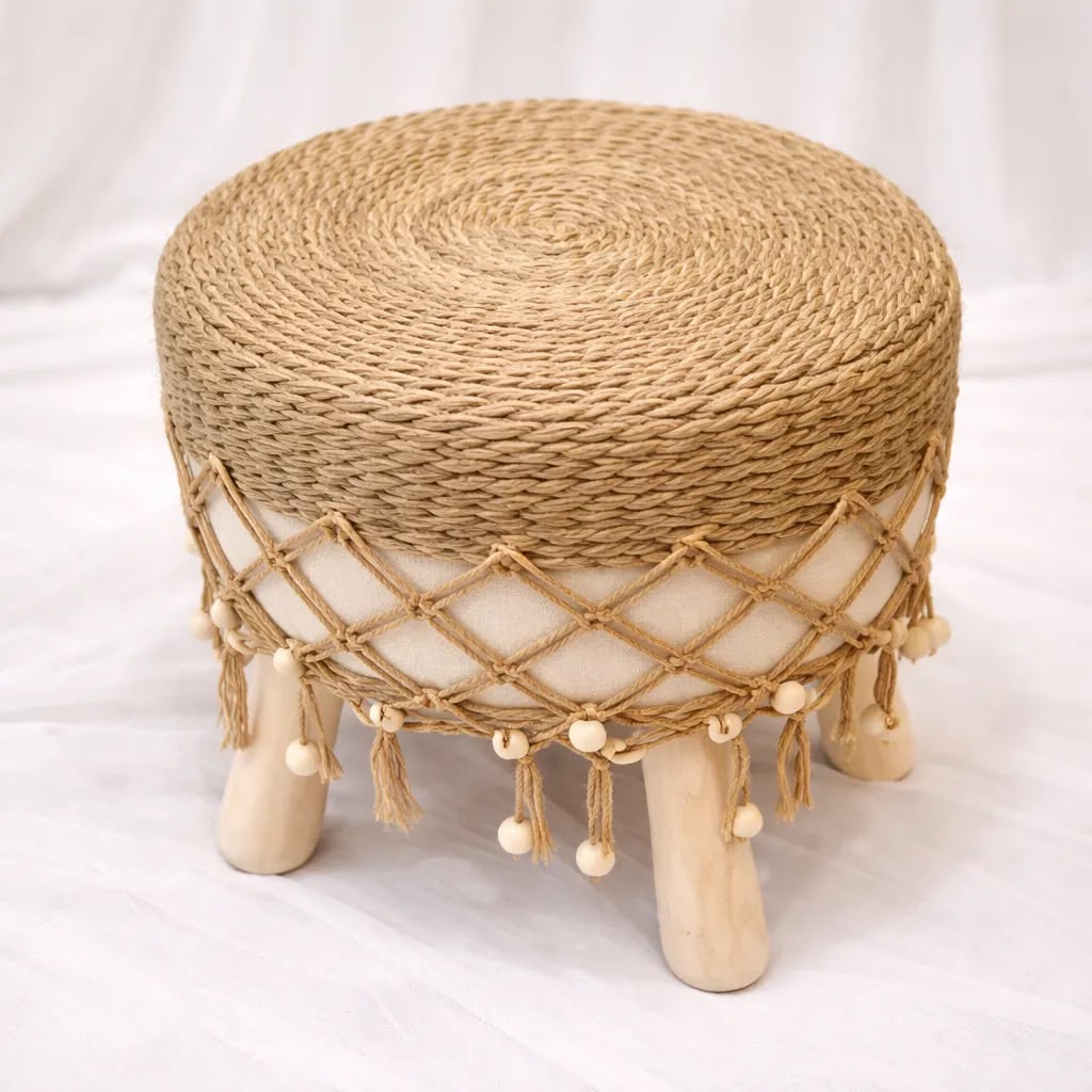 Aurelia Round Pouf Table