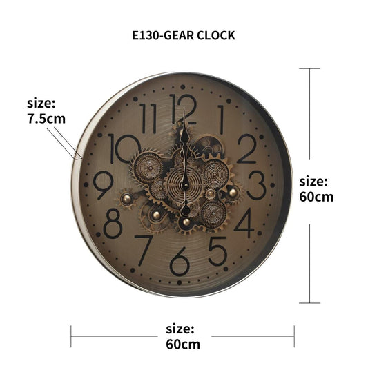 Buy Timely Touch Designer Wall Clock With Moving Gear