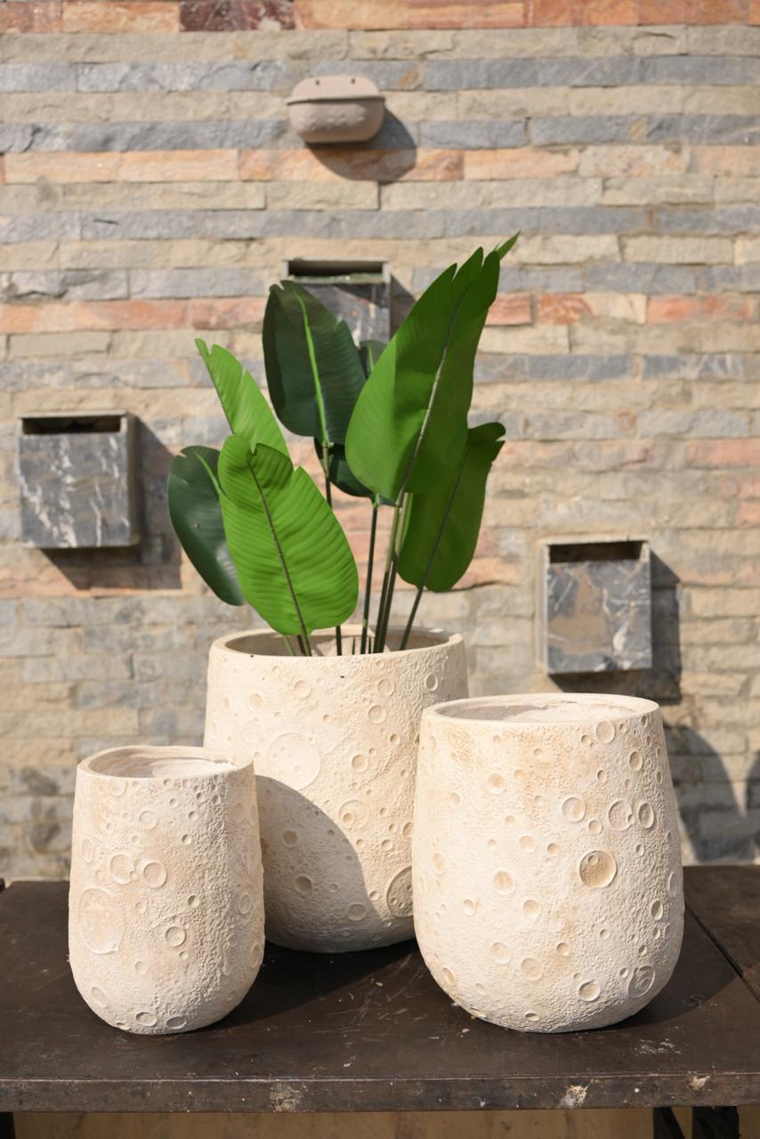 Lunar Series Moon Textured Planter
