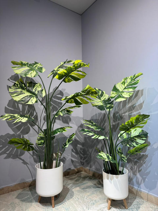 Ivory Artificial Monstera Plant