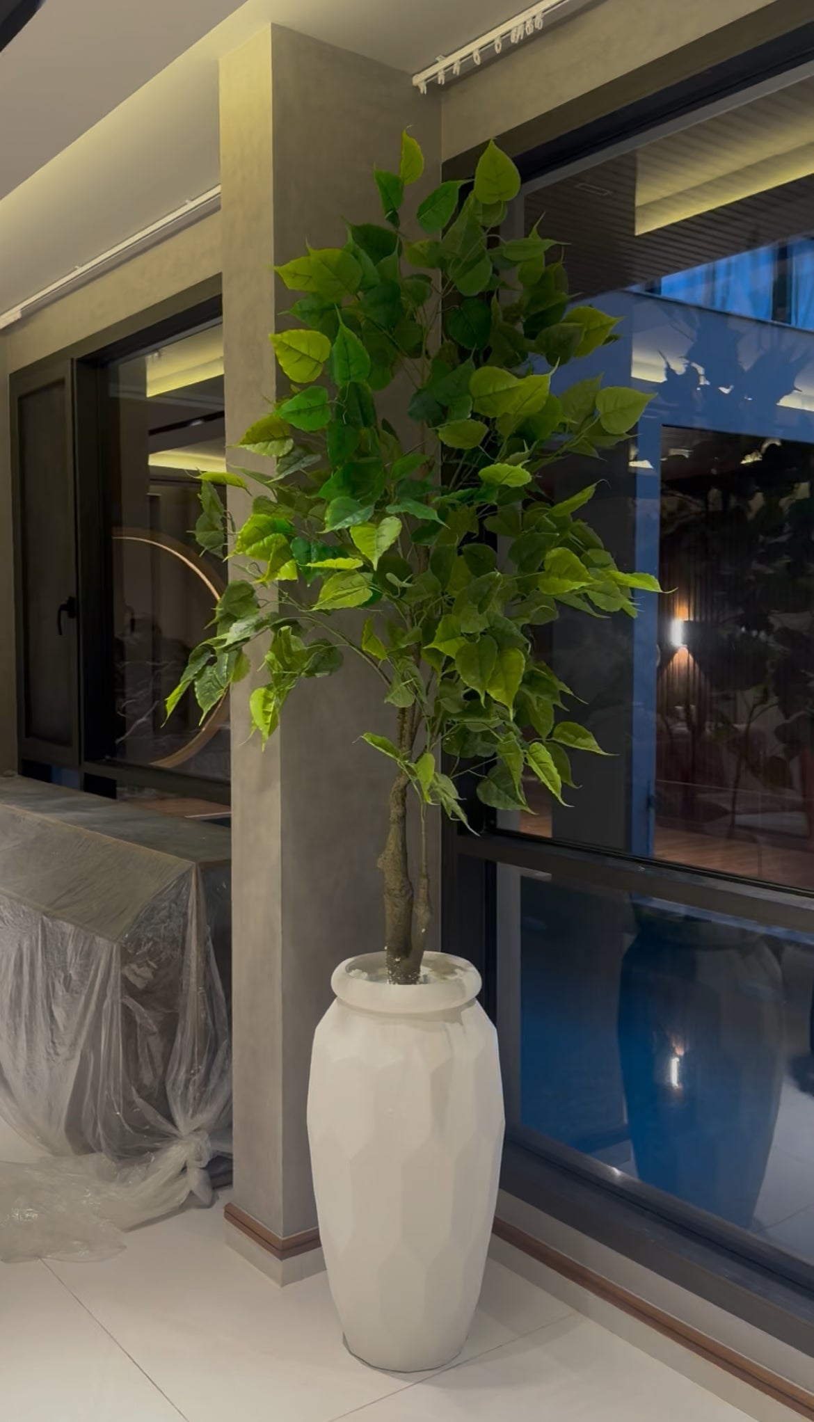 "Majestic Artificial Ficus Floor Tree | Large Lush Greenery (Tree Only)"