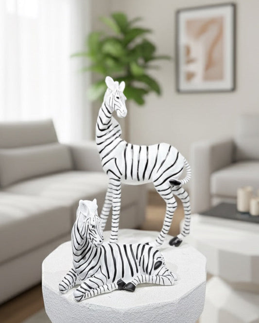 "The Monochrome Zebra | Designer Series Animal Sculpture"