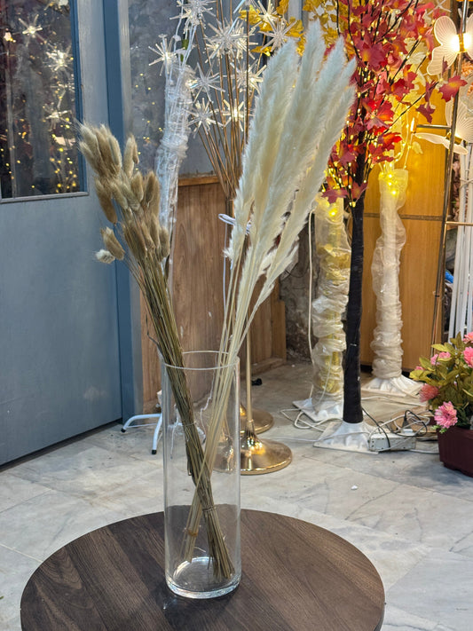 Premium Dried Pampas & Bunny Tail Grass – Aesthetic Boho Decor Stems (10+ Branches, 2 Colors)