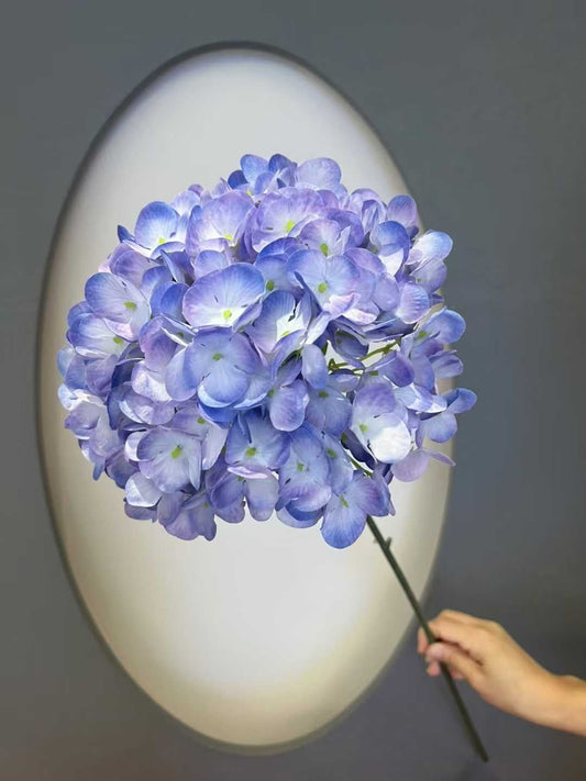 "Premium Blue Hydrangea Silk Stems | Luxury Artificial Blooms"