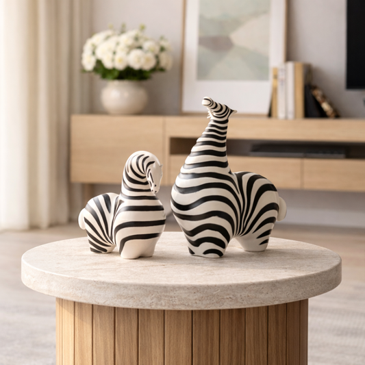 The Sphere Zebra | Minimalist Animal Sculpture