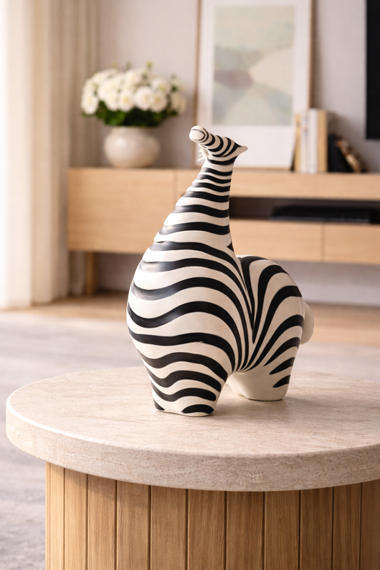 The Sphere Zebra | Minimalist Animal Sculpture