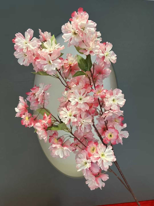 "Premium Pink Cherry Blossom Stems | Realistic Silk Artificial Floral Accents"