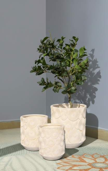 Sunburst Medallion Artisanal Planter