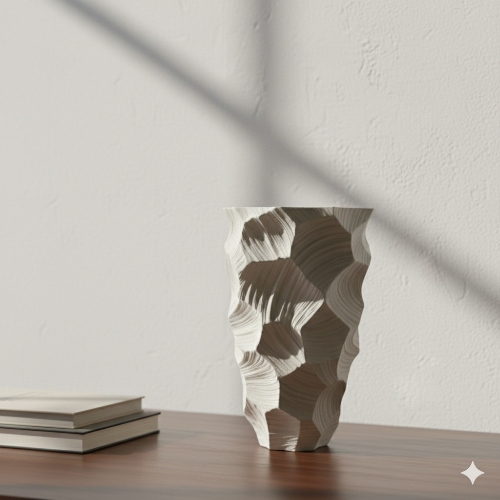 Abstract Sculpted Texture Vase