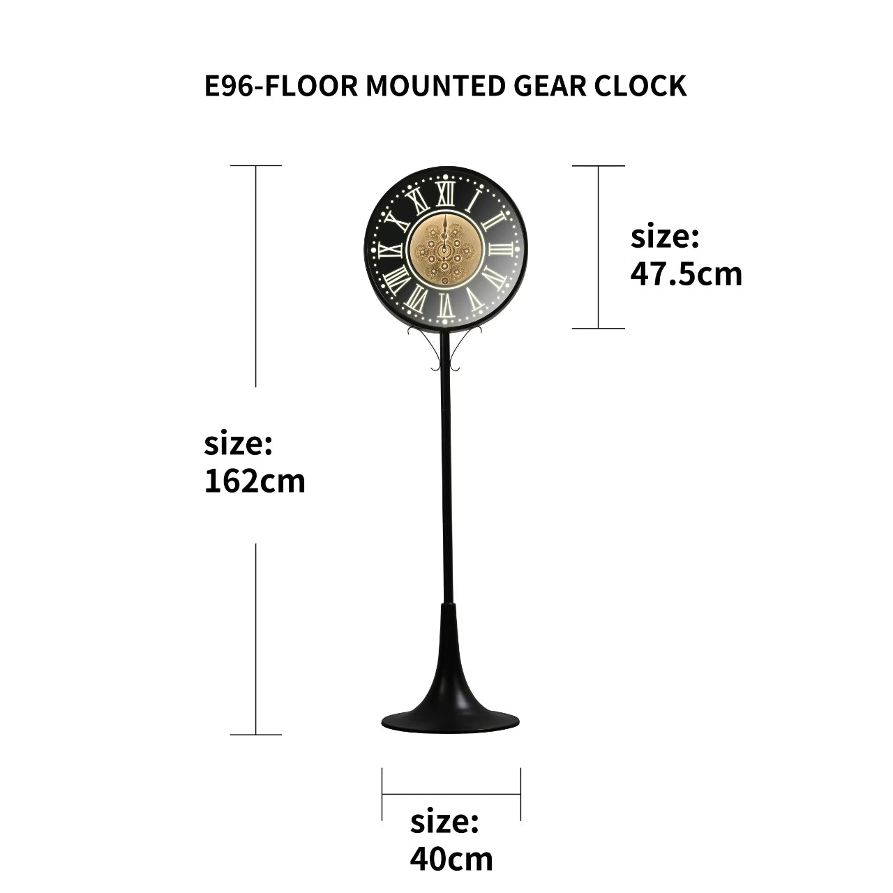 Cheval Wall Clock - Elegant Wooden Design with Light Brown Numbers     