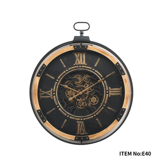 Metal Gear Standing Wall Clock For Home Decor