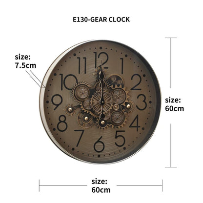 Buy Timely Touch Designer Wall Clock With Moving Gear