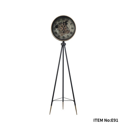 Phantom Dial Tripod Base Luxury Designer Standing Clock With