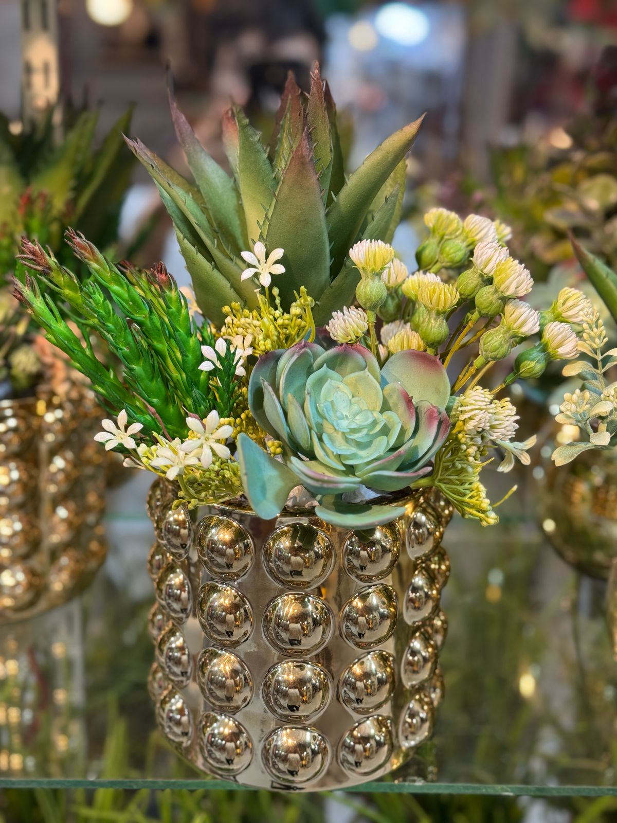 Pineapple Bowl Flower Pot Gold Home Decor Modern Plant Holder Pots Indoor