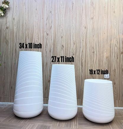 PVC Imported Planter in White