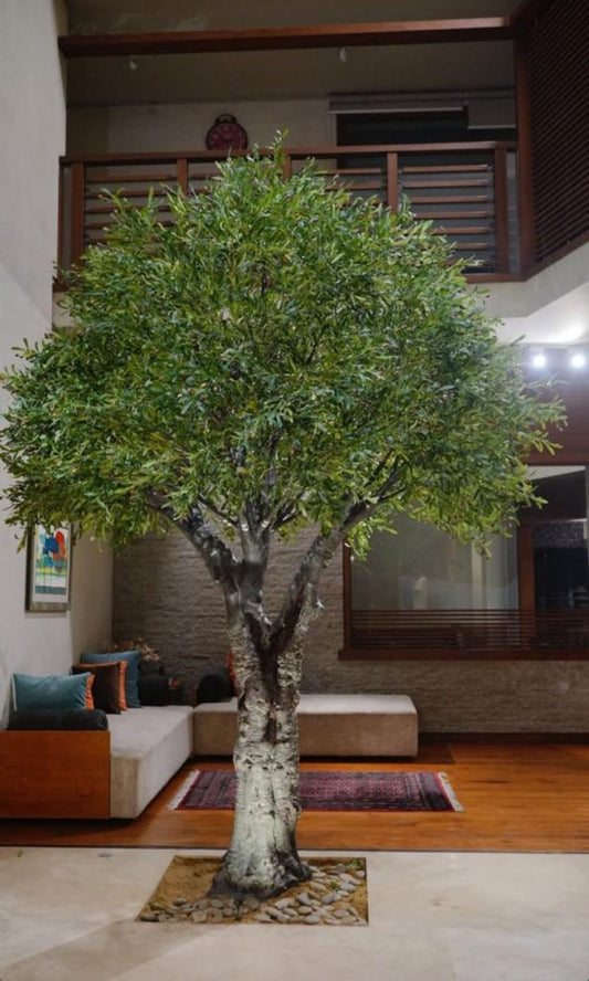 Artificial Olive Tree 18.5 Ft  Realistic Indoor/Outdoor Decorative Olive Tree (Large Size)