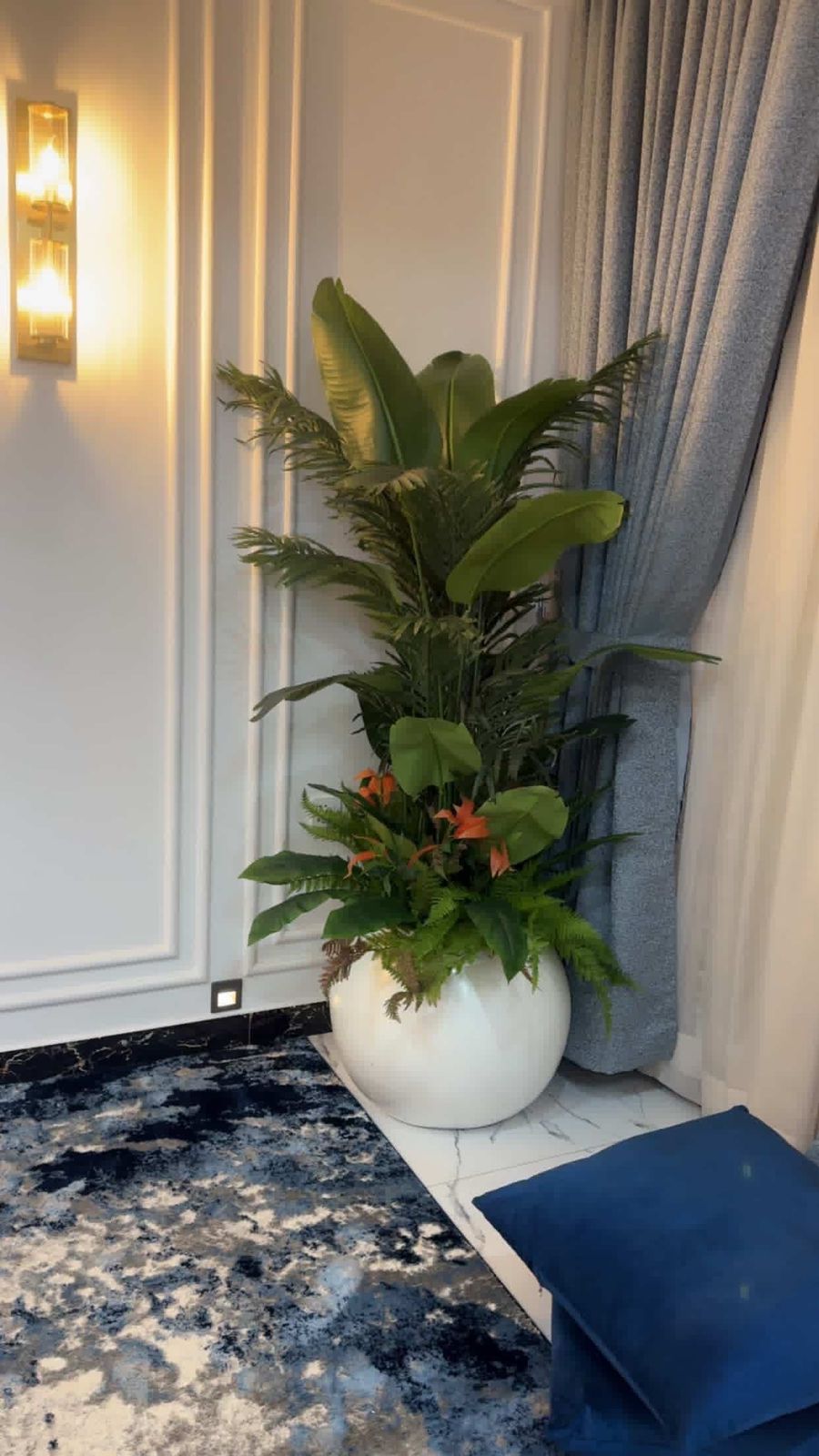 Custom Arrangement Plant in White Round Planter