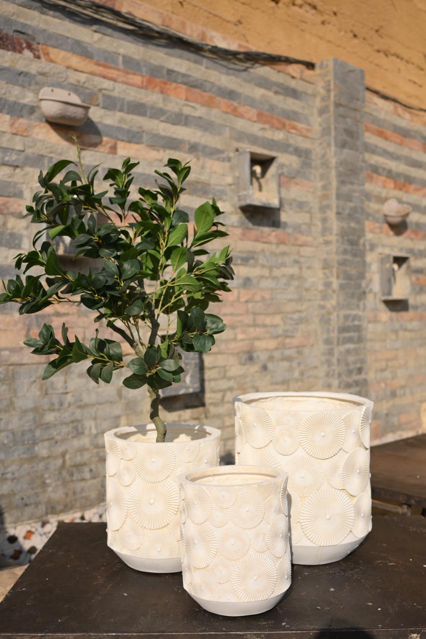 Sunburst Medallion Artisanal Planter