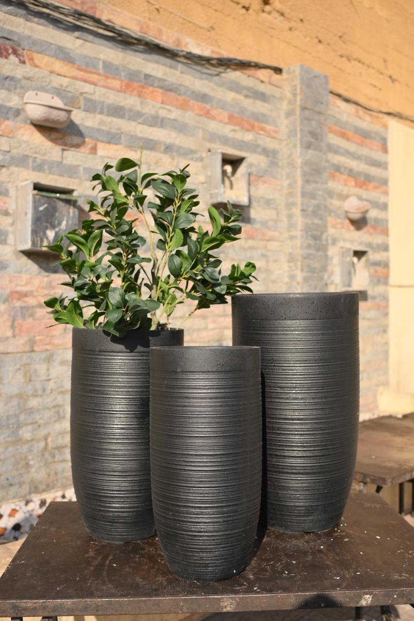 Slate Textured Tall Planters