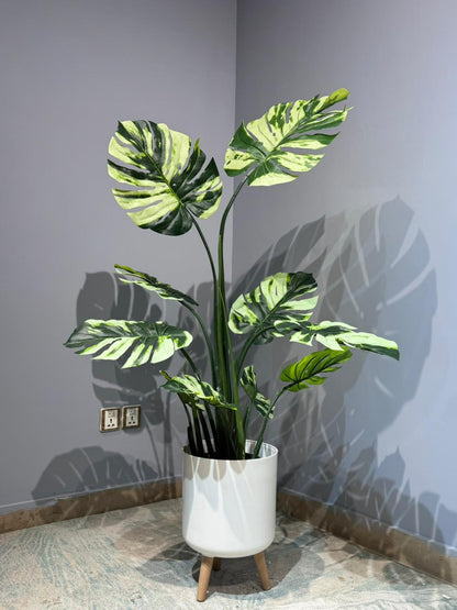 Ivory Artificial Monstera Plant