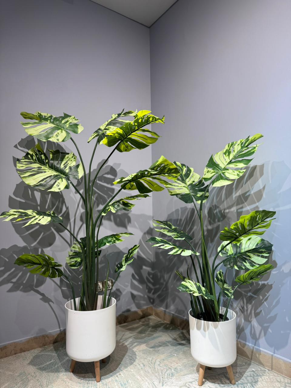 Ivory Artificial Monstera Plant
