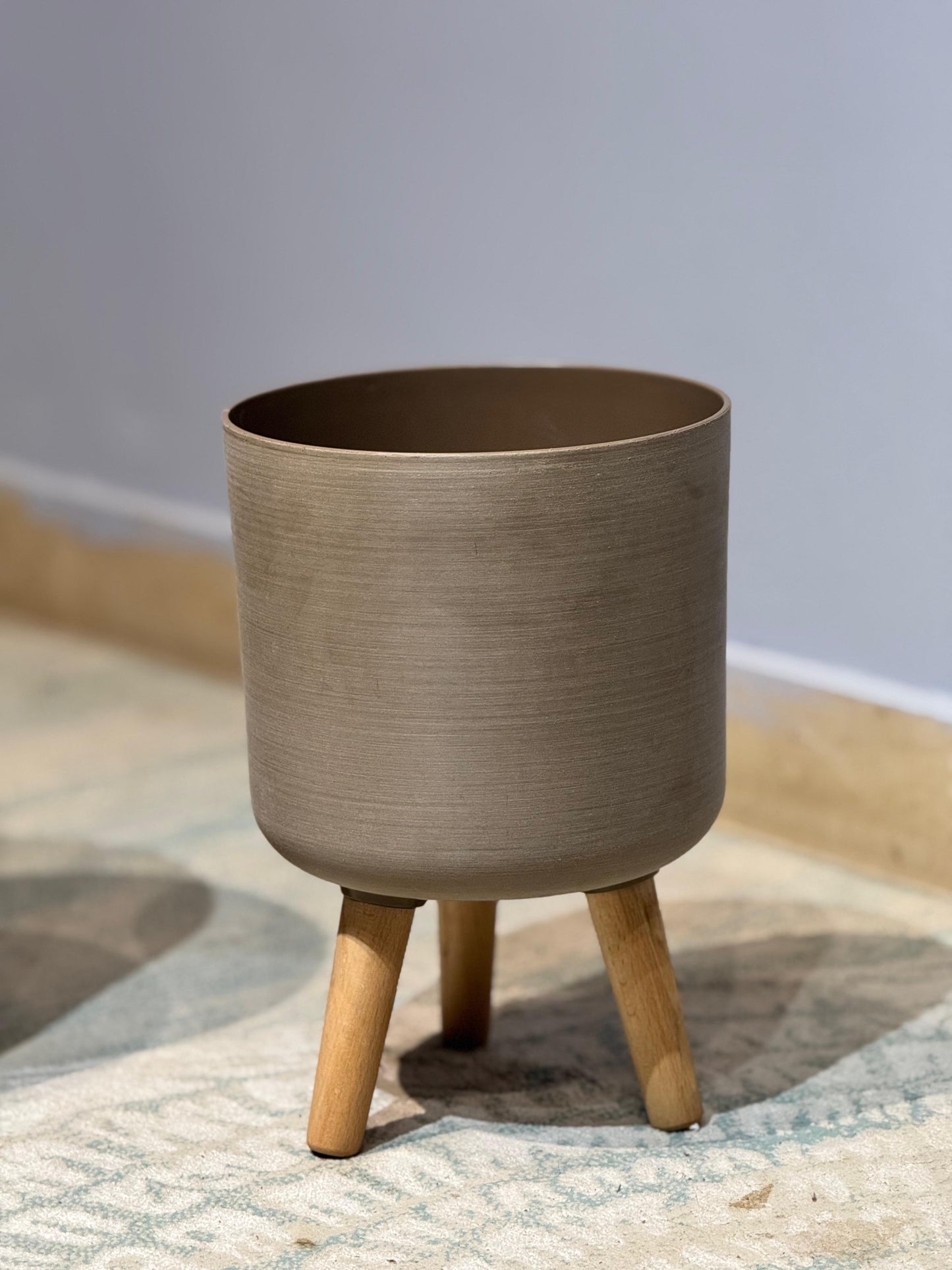 Tripod Planter in Charcoal Color