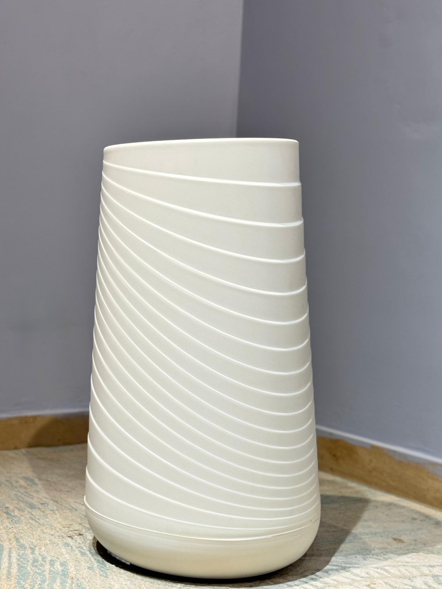 PVC Imported Planter in White