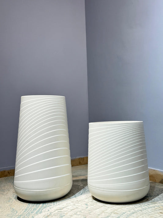 PVC Imported Planter in White